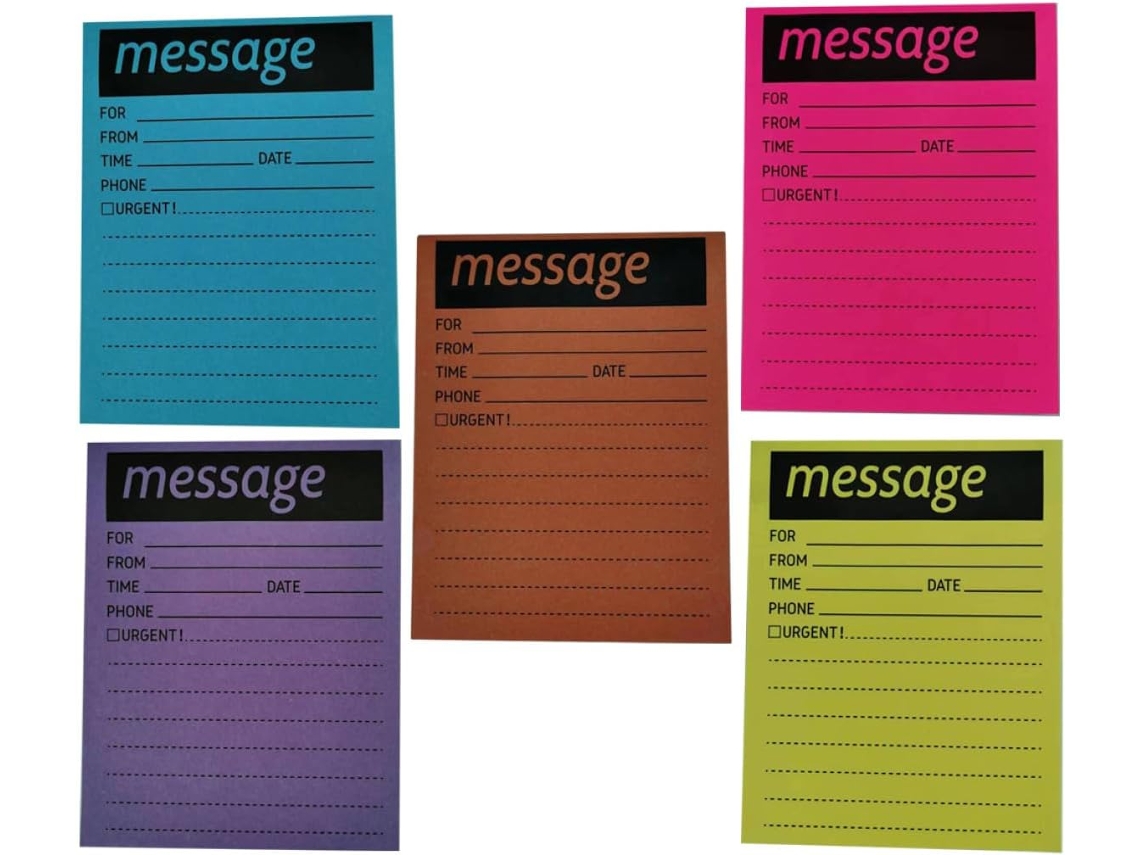 Lote De 5 Blocos-notas Autocolantes Coloridos Em Papel, Portáteis E Autoadesivos, Para Prêmio De Mensagens E