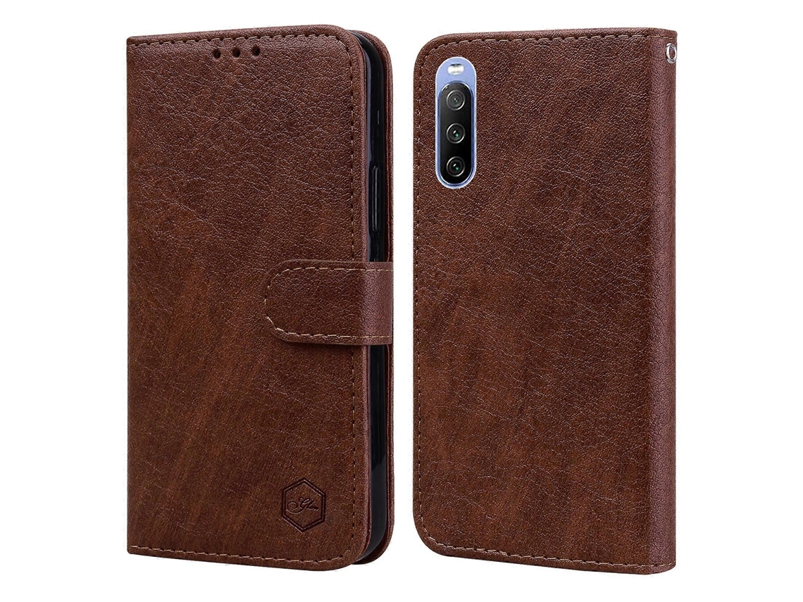 Capa Para Celular Com Textura De Couro Oleoso E Sensação De Pele Em Pu Tpu