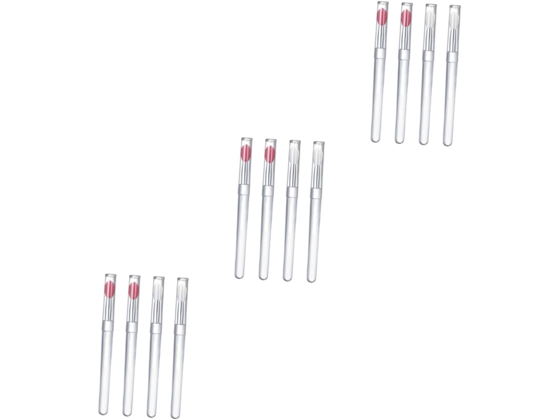 Conjunto De 12 Pincéis De Silicone Para Lábios Com Tampa, Aplicadores De Batom Reutilizáveis, Pincel Gokoco