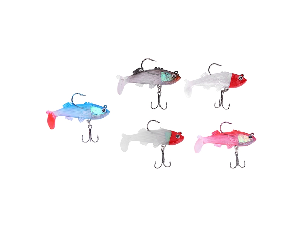 Lead-packaged Soft Bait Lure (attracts Fish, Easy To Hook) 5-pack