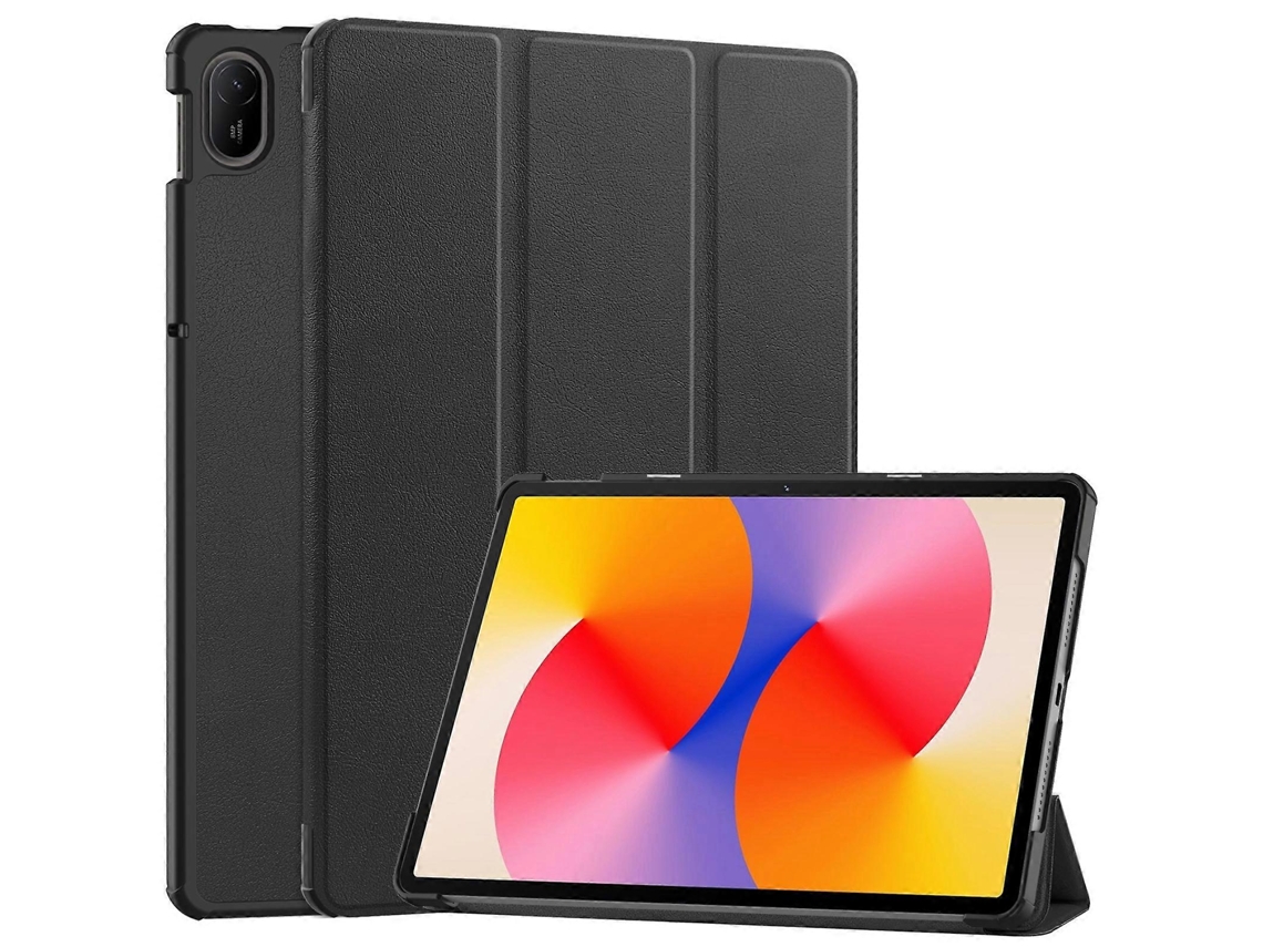 Capa De Couro Inteligente Custer Pure Color Com Suporte Triplo Para Tablet Huawei Matepad Se 11.