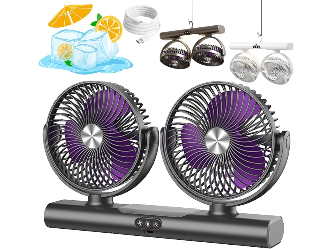 Ventilador De Mesa Sem Hélices, Oscilante 120 Graus, Portátil,