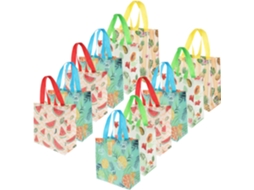 De 12 Sacolas De Compras Dobráveis De 23x22x11 Cm Em Tecido Não Tecido Impermeável.