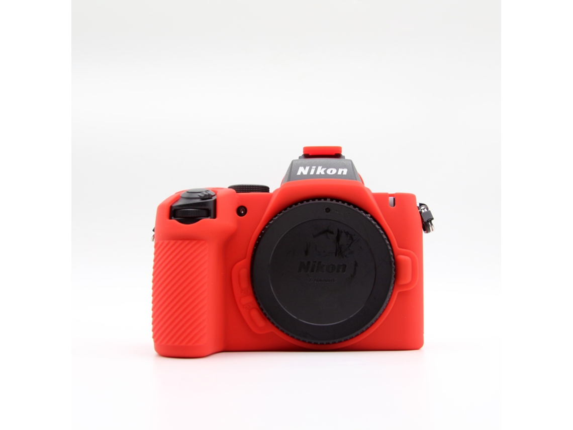 Capa para Nikon Z50ii Acessórios para Capa de Silicone de Câmera CUICH (vermelha)