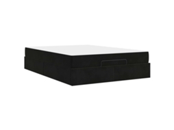 Conjunto de Estruturas de Cama com Colchão 2 Pcs Preto Veludo MAISON EXCLUSIVE