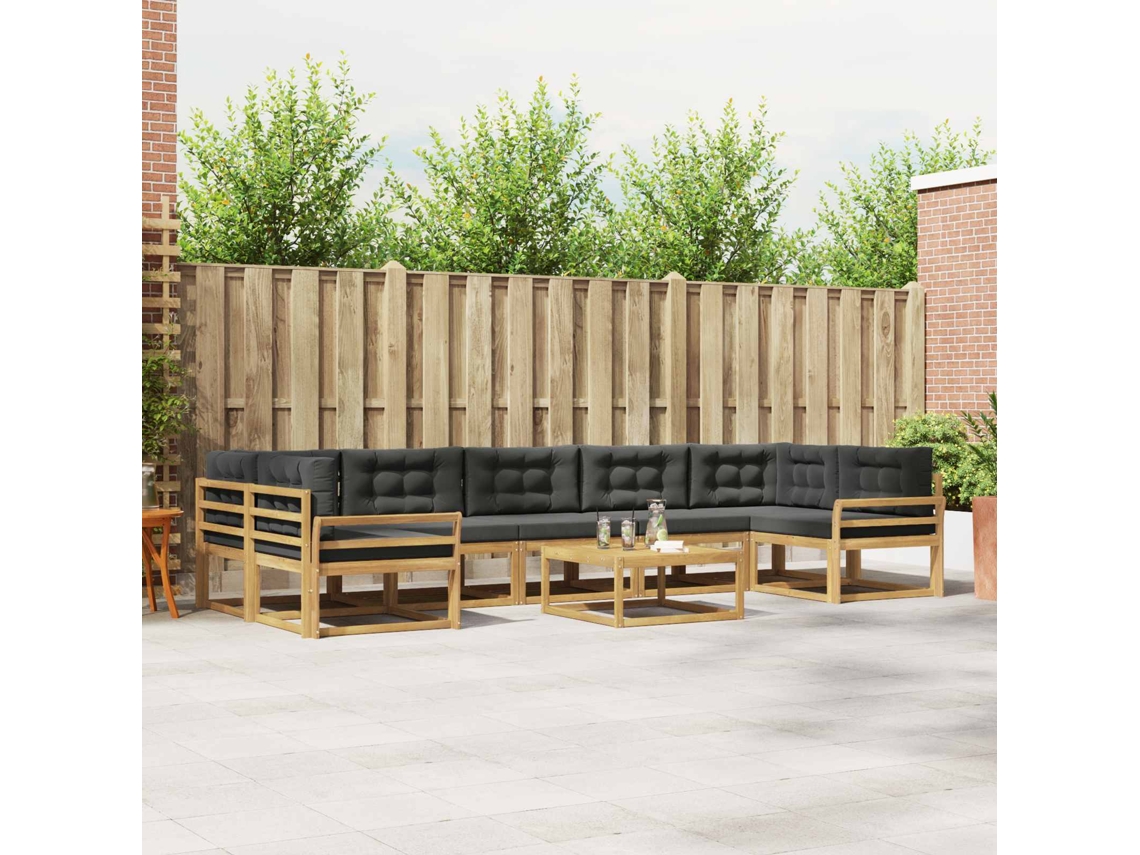 Vidaxl Conjunto De Sofás Para Exterior 6 Unid. Branco E Antracite