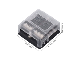 Laxiscreed Caixa De Fusiveis Impermeável Com 6 Vias E Led Para Veículos Dc 12v/24v