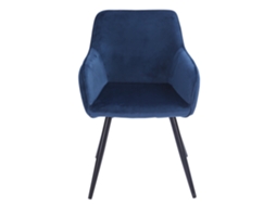 Cadeira vintage GISELE Veludo Azul
