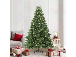 Vidaxl Árvore De Natal Artificial Com 300 Leds Verde 210 Cm Pe E Pvc