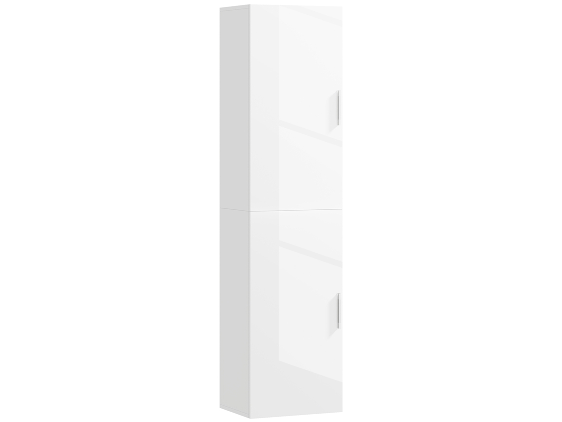 Coluna de Casa de Banho de Parede com Prateleiras Ajustáveis e 2 Portas 40x30x160cm Branco BTFORUS