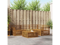 Vidaxl Conjunto De Sofás Para Exterior 5 Pcs Natural