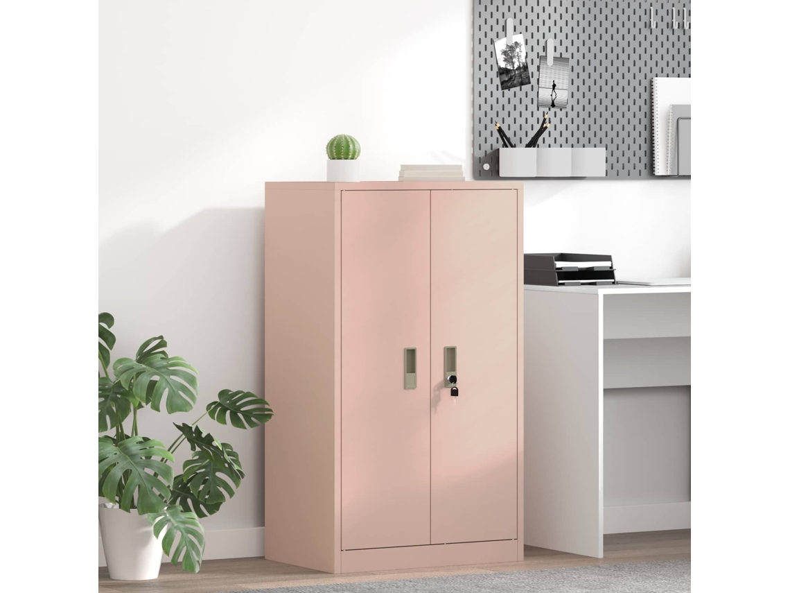 Vidaxl Armário De Arrumação Rosa 60 X 40 X 90 Cm Aço