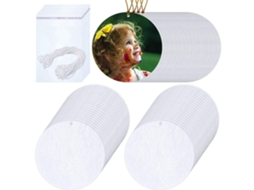 100 Unidades de Aromatizadores de Ambiente em Branco para Sublimação Formato Redondo para Personalização Diy Via Prensa Tér (faça Você Mesmo)