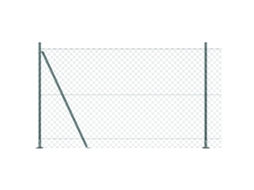 Conjunto 1 Poste De Cerca Vidaxl Verde Aço (10 X 1,5 M)