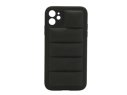 Capa De Celular De Pluma De Algodão Preta Anti Choque Fina Para Iphone 11