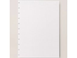 Recarga de Folhas Quadriculadas A5 para Caderno Inteligente 50 Folhas
