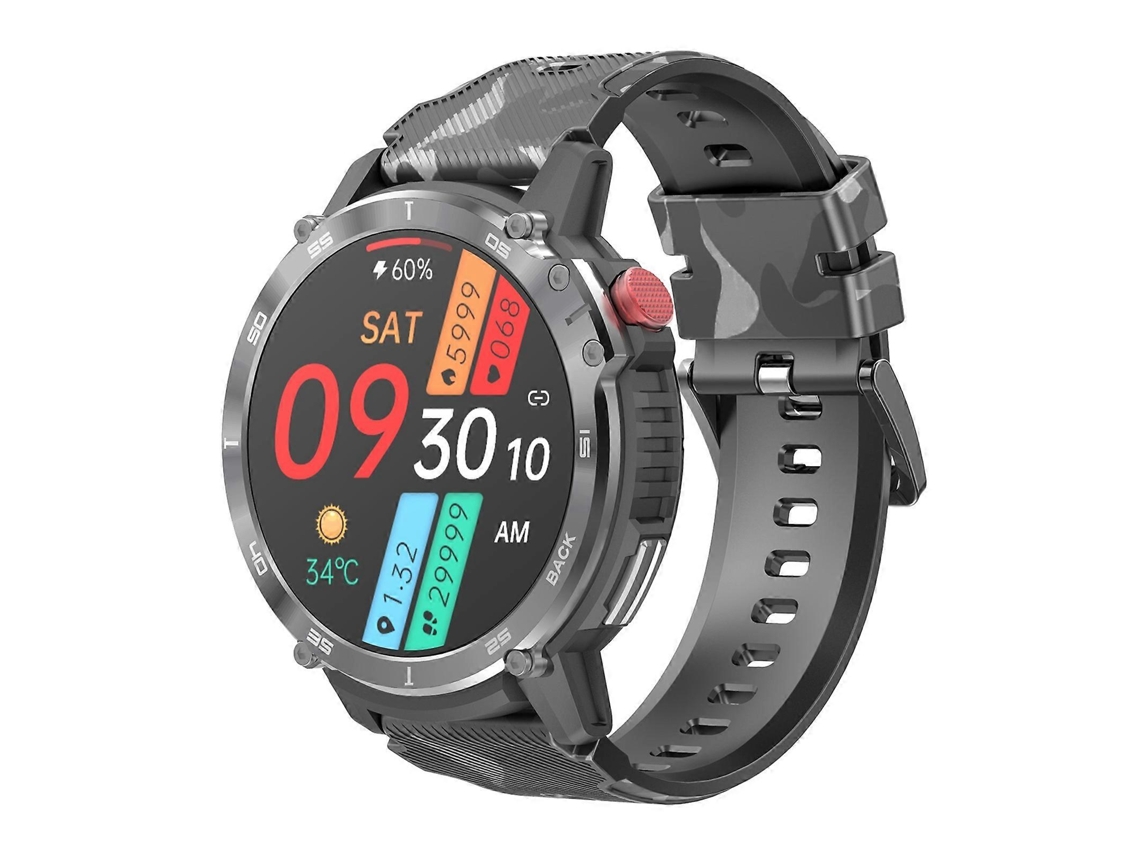 Relógio inteligente Bluetooth C22 com tela redonda de 1,6 polegadas Ly Ebike