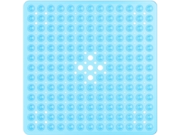 Tapete De Duche Quadrado Antiderrapante Com Ventosas 53x53cm Azul