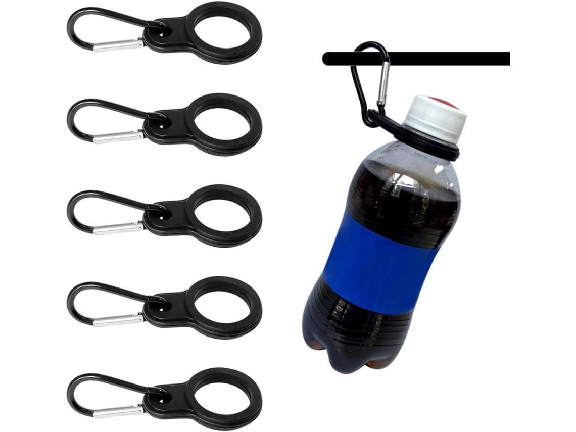 Conjunto de 5 Prendedores AQUAFORGE para Garrafa de Água com Mosquetão