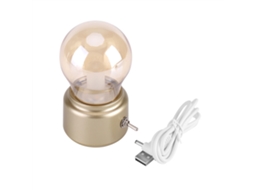 Rebe-lâmpada De Noite Led Retrô Criativa Recarregável Usb Cor Dourada