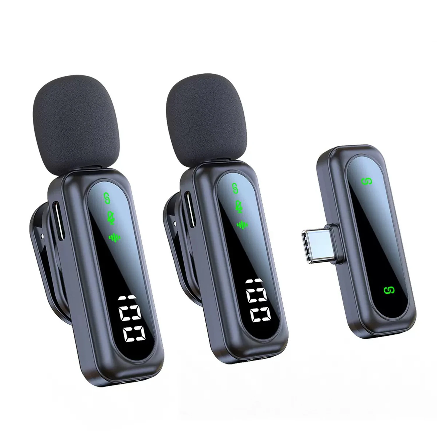 Microfone De Lapela Sem Fio Com Cancelamento De Ruído Magnético.