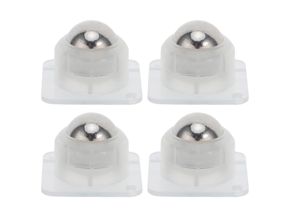 Mini Rodízios Transparentes Autoadesivos, Conjunto De 4 Peças