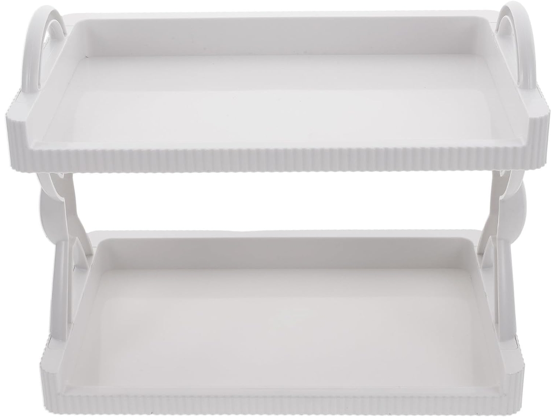 Organizador De Parede Besportble, Prateleira De Armazenamento Para Mesa, 2 Níveis, Branco, Em Pp, Multicamadas, Para