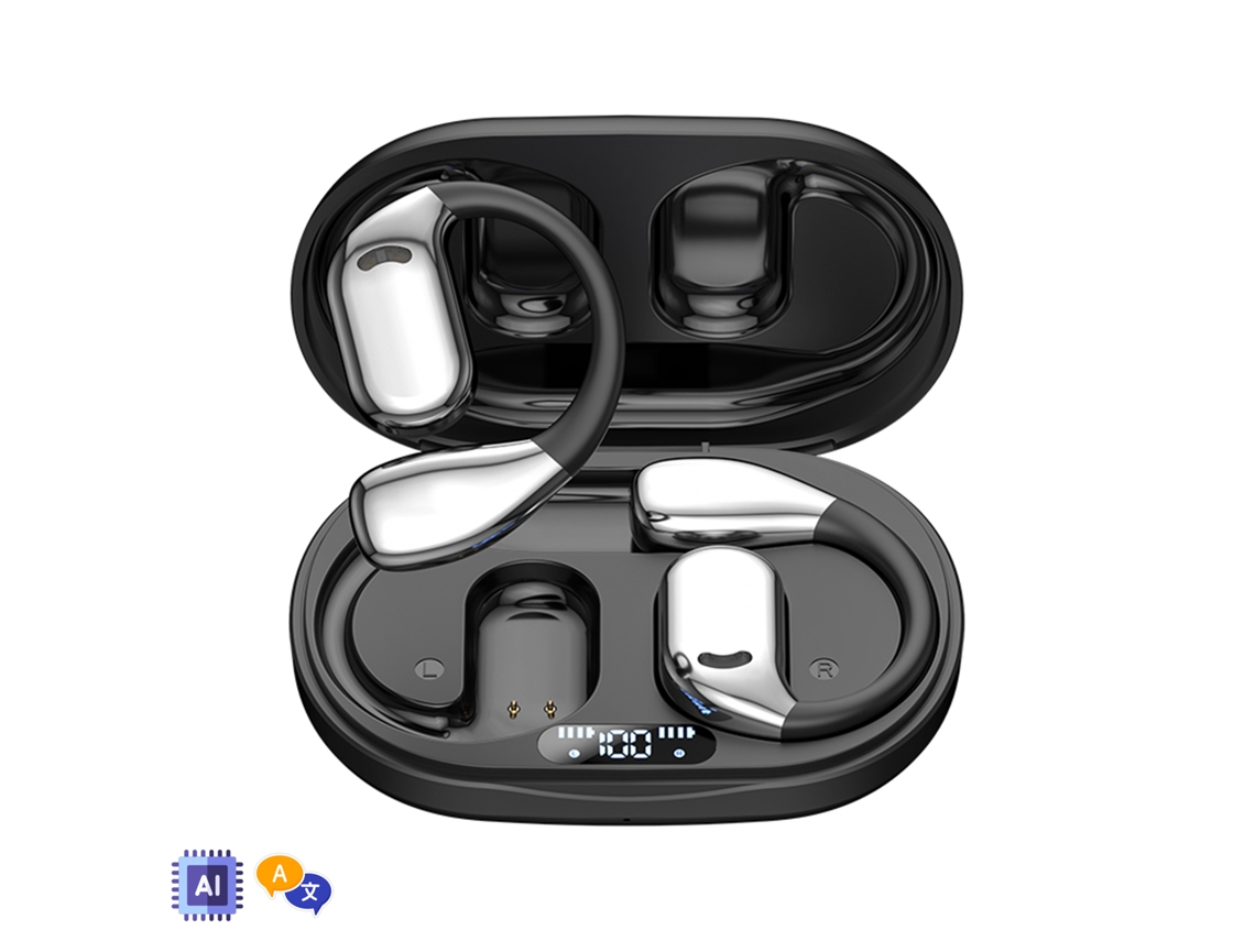 Fones M75 Bluetooth 5.4, Tradução AI, Display Digital DAM | DAM