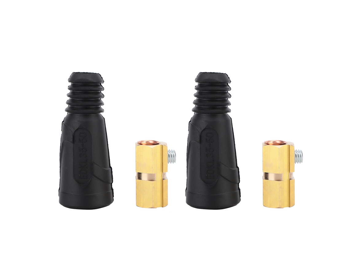 2 Peças Conector Rápido De Cabo De Soldagem Estilo Europeu De Cobre 200-400a Edkl Conector De Fio De Soldagem(35-50