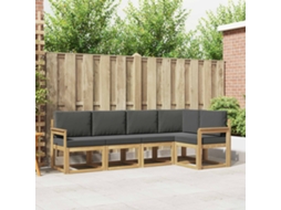 Vidaxl Conjunto De Sofás Para Exterior 5 Pcs Branco E Antracite