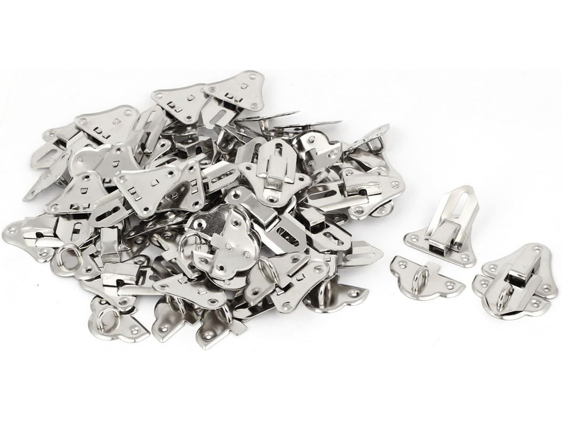 Fechos de Alternância para Caixa Ferramentas/joias, Cor Prata, 50x35x8mm, 30 Peças CHABERLU