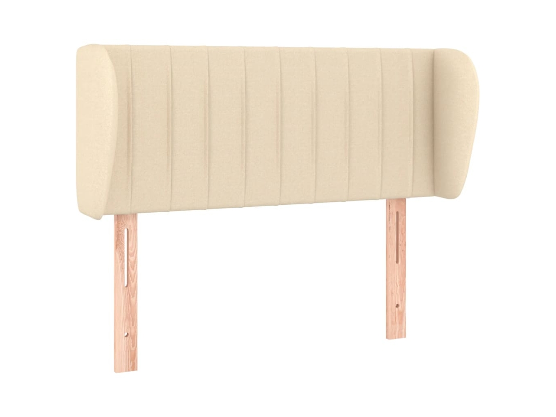 Cabeceira de Cama C/ Abas Tecido 93x23x78/88 Cm Creme MAISON EXCLUSIVE