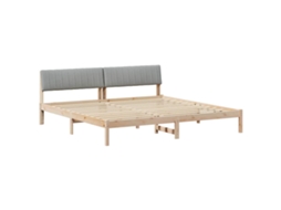 Estrutura da Cama Marrom e Cinza Claro 200 X 200 Cm MAISON EXCLUSIVE