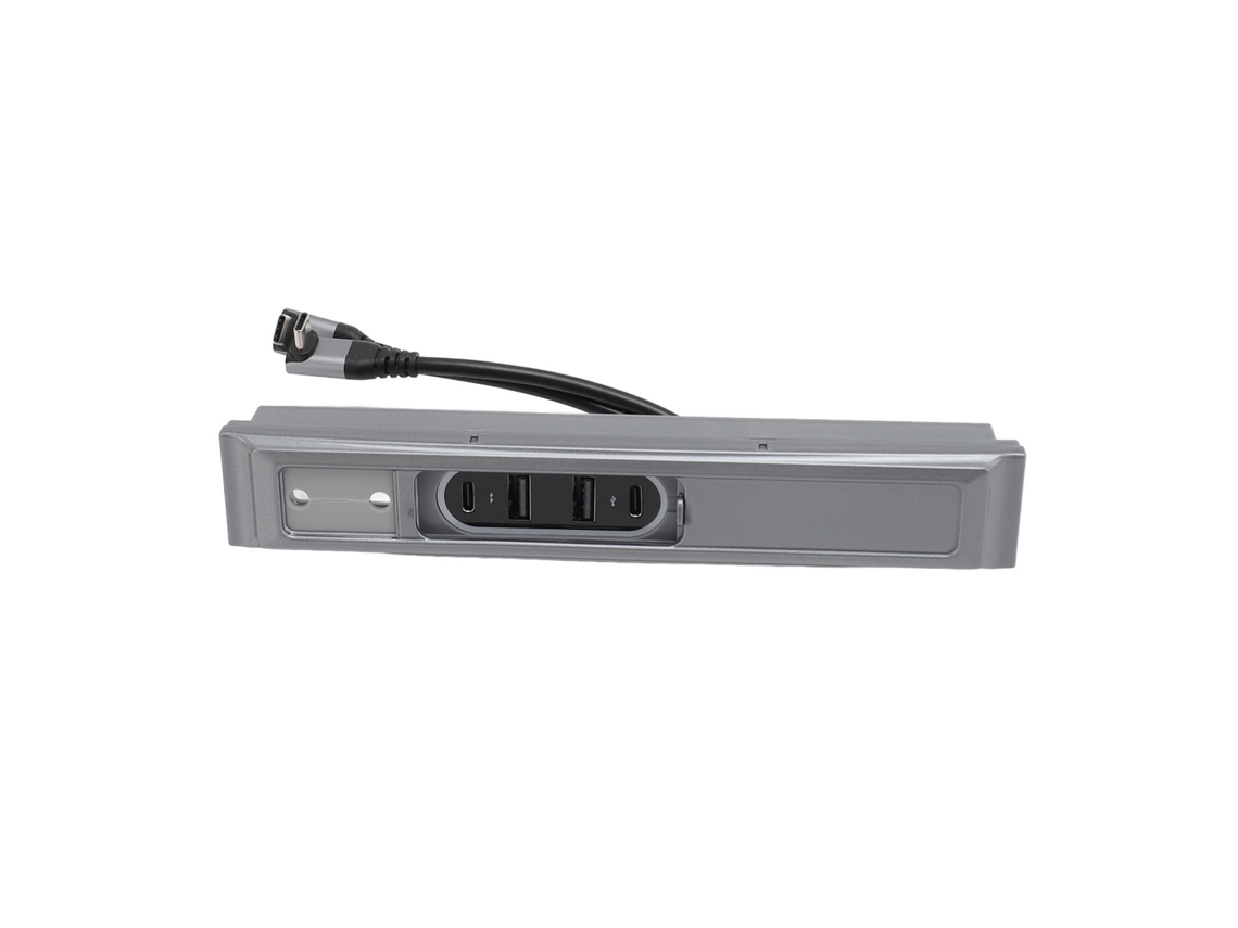 Mali Usb hub 4 Portas Carregador Usb C 27w Pd para Tesla Model Y 3 Console Central Cinza
