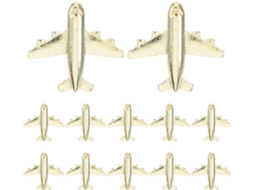 Heallily Conjunto De 12-tachinhas Avião Em Liga Zinco Dourado, Para Quadros De Cortiça E Decoração Casa, Criativas E