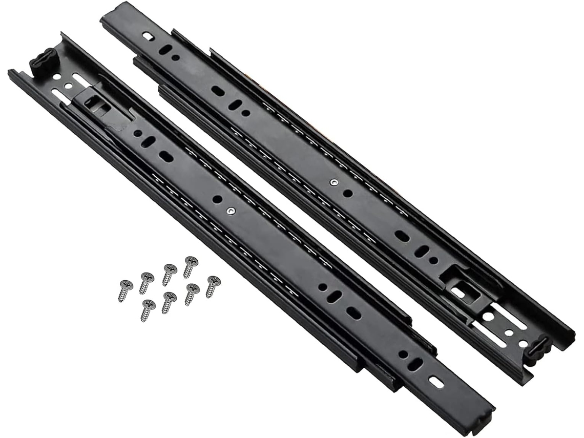 Corrediças Para Gavetas, Trilhos Deslizantes, Corrediças, Extensão Total, 1par De Rolamentos Esferas Para Armário