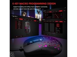 Hxsj V400 Teclado Gamer De Uma Mão Com 35 Teclas E Mouse Rgb A904 - Combo