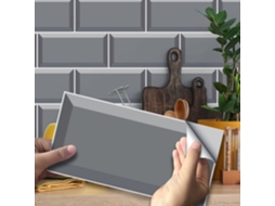 Lurelia Azulejo Adesivo Cozinha Pvc Autoadesivo Impermeável Removível Cinzento 27 Peças 20x10 Cm