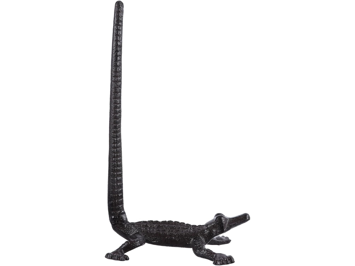 Porta Papel Higiênico Aboofan, Base Sólida E Peso Estável, Ferro Fundido, Design De Crocodilo, Suporte Independente