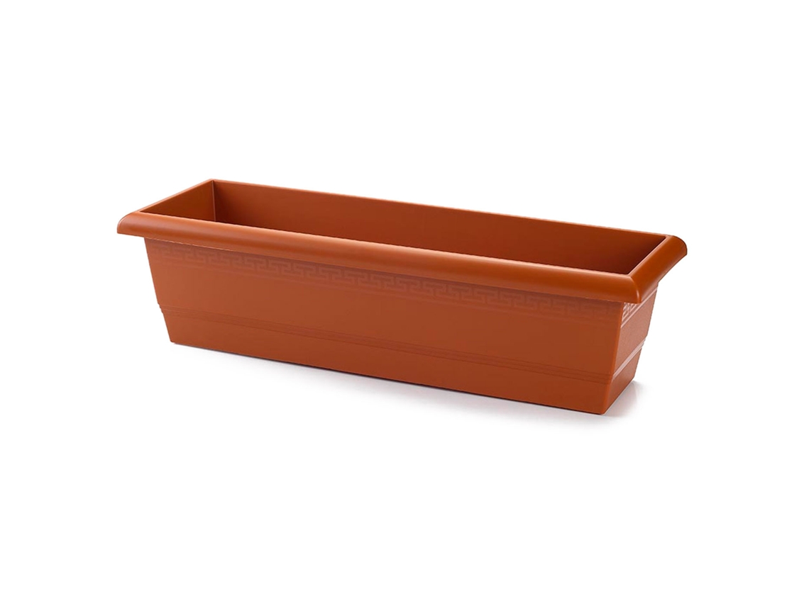 Floreira Modelo Terracota Plft Fabricada Em Plástico Floreira Adequada Para Casa Exterior E Interior 60 Cm Cor Marrom Acan