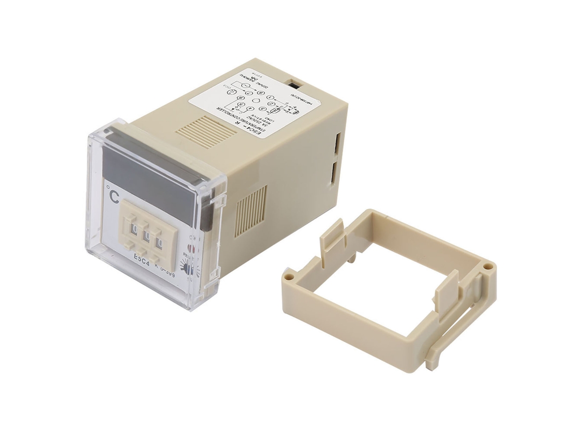 Controle de temperatura digital E5C4 R20K com termopar tipo K, LCD, 0-399°C
