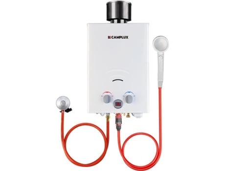 Bw158C Aquecedor de Agua a Gás com Tampa de Chuva 6 L/Min Butano 28-30Mbar / Propano 37Mbar Viagem Autocaravana Campismo CAMPLUX