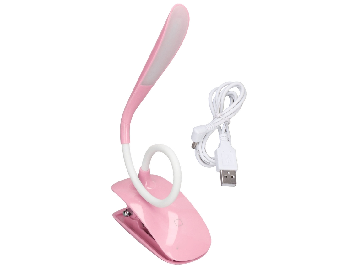 Rebe-lâmpada De Mesa Led Clip 360° Ajustável Recarregável Usb Para Escritório E Quarto