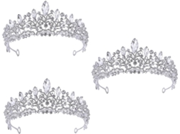 Conjunto De Coroa De Casamento De 3 Peças Com Acessórios Elegantes Para Noivas, Cosplay, Festas E Celebrações.