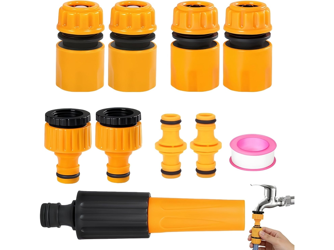 Kit De Conectores Para Mangueira Jardim - 9 Peças Com E Acessórios