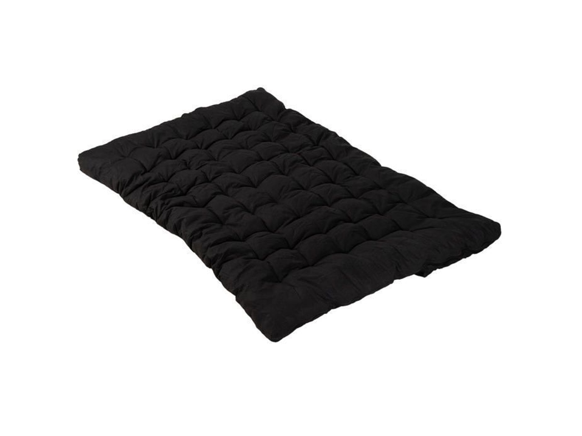 Colchão Futon Portátil Dobrável 2 Lugares Preto, 135x190x10cm Mica Meubles Cosy