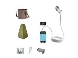 Chuveiro Portátil Para Acampamento, Chuveiro Elétrico Recarregável Por Usb Com Bateria, Bomba De Chuveiro Para Acampamento Ao Ar Livre PENGDSJE (azul)