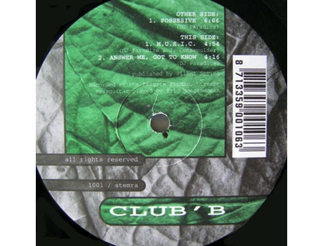 Vinil Possesive, Music For Lovers Club B