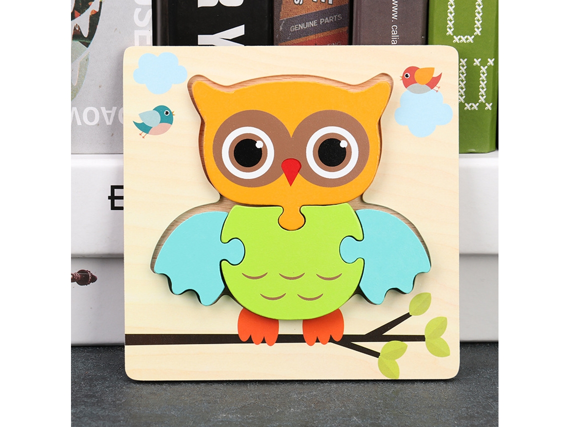 Puzzles De Madeira Para Bebés E Crianças De 1, 2 E 3 Anos, Brinquedos Montessori Educativos Para Bebés Coruja Hexinyigjly