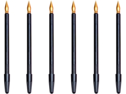 Canetas Artesanais Infantis, De Plástico Preto, Conjunto De 6
